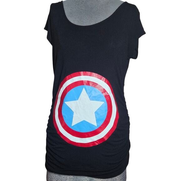 Captain America Maternity Tee Size Medium - Picture 1 of 4